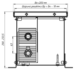 Встроенный конвектор водяного отопления К 200 203